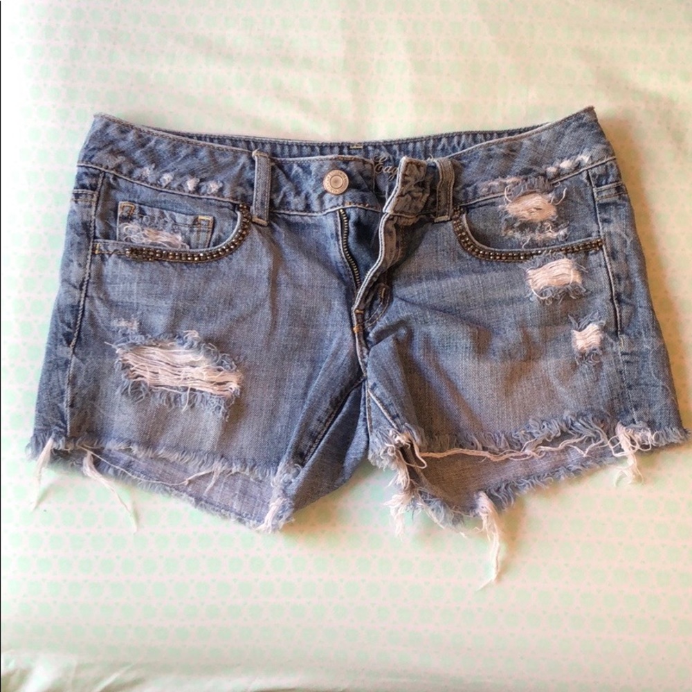 *American Eagle Outfitters Jeweled Jean Shorts*